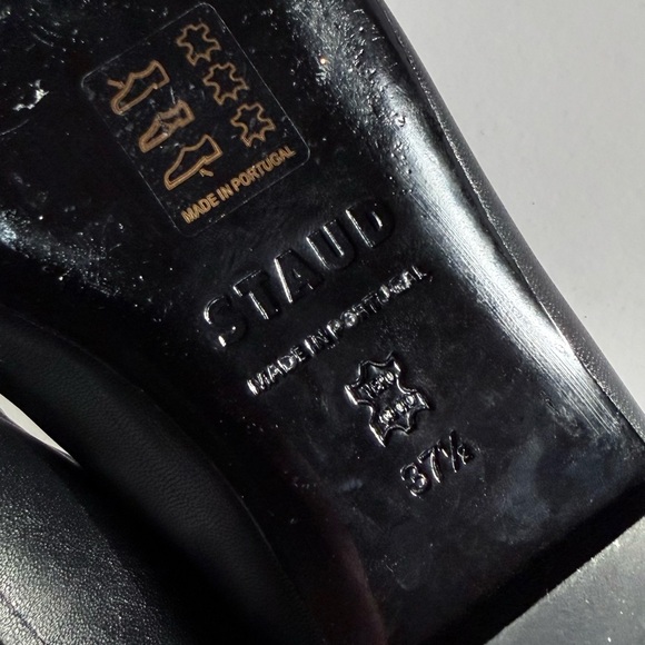 STAUD Becks Leather Loafers in Black 37.5 - Picture 13 of 16